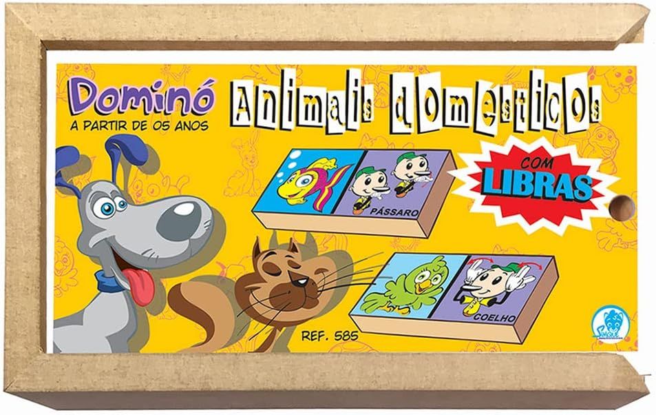 Dominó animais domésticos com Libras